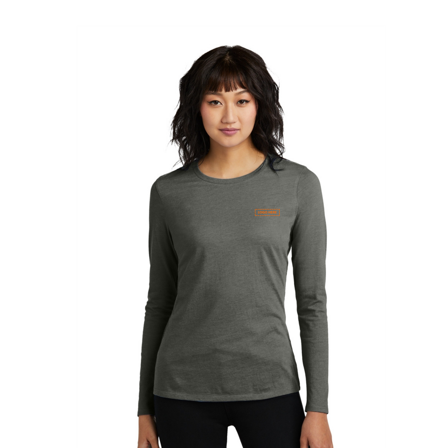 District Women's Perfect Blend CVC Long Sleeve Tee