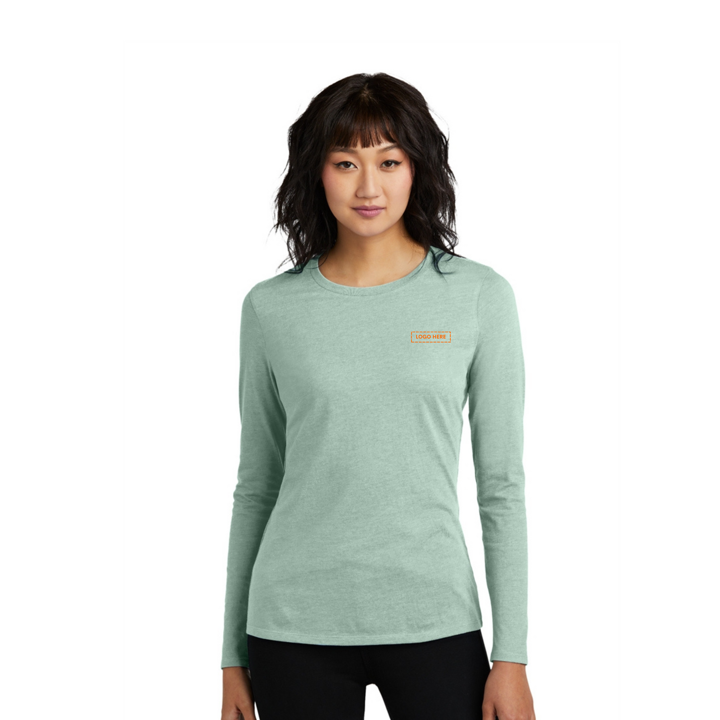 District Women's Perfect Blend CVC Long Sleeve Tee