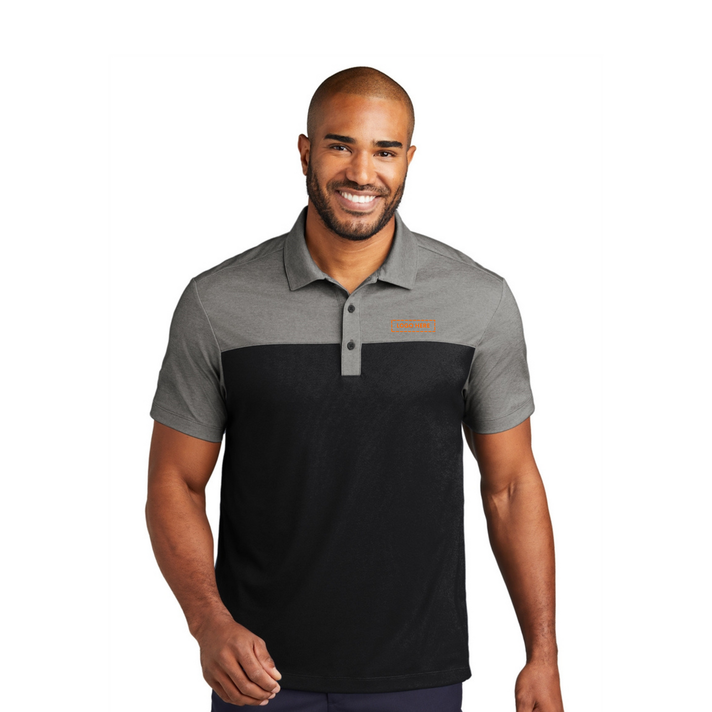 Port Authority Fine Pique Blend Blocked Polo