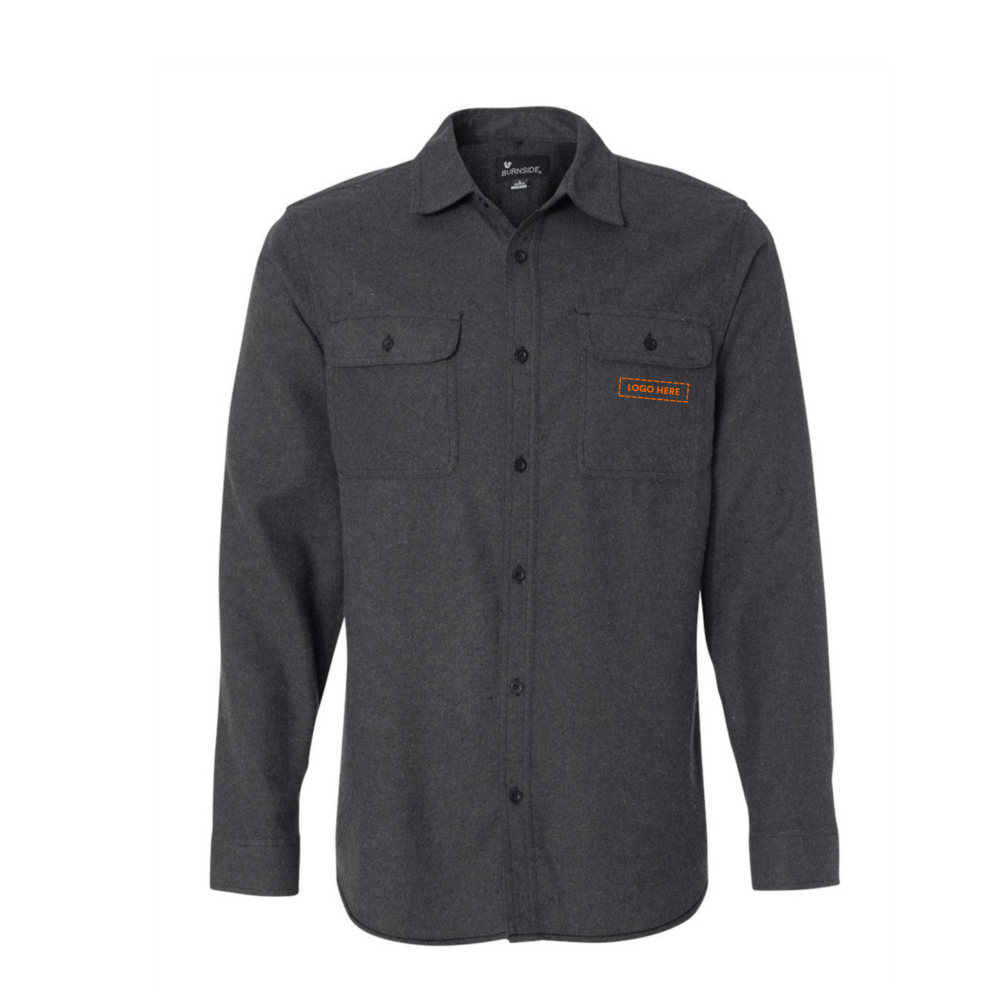 Burnside Solid Long Sleeve Flannel Shirt