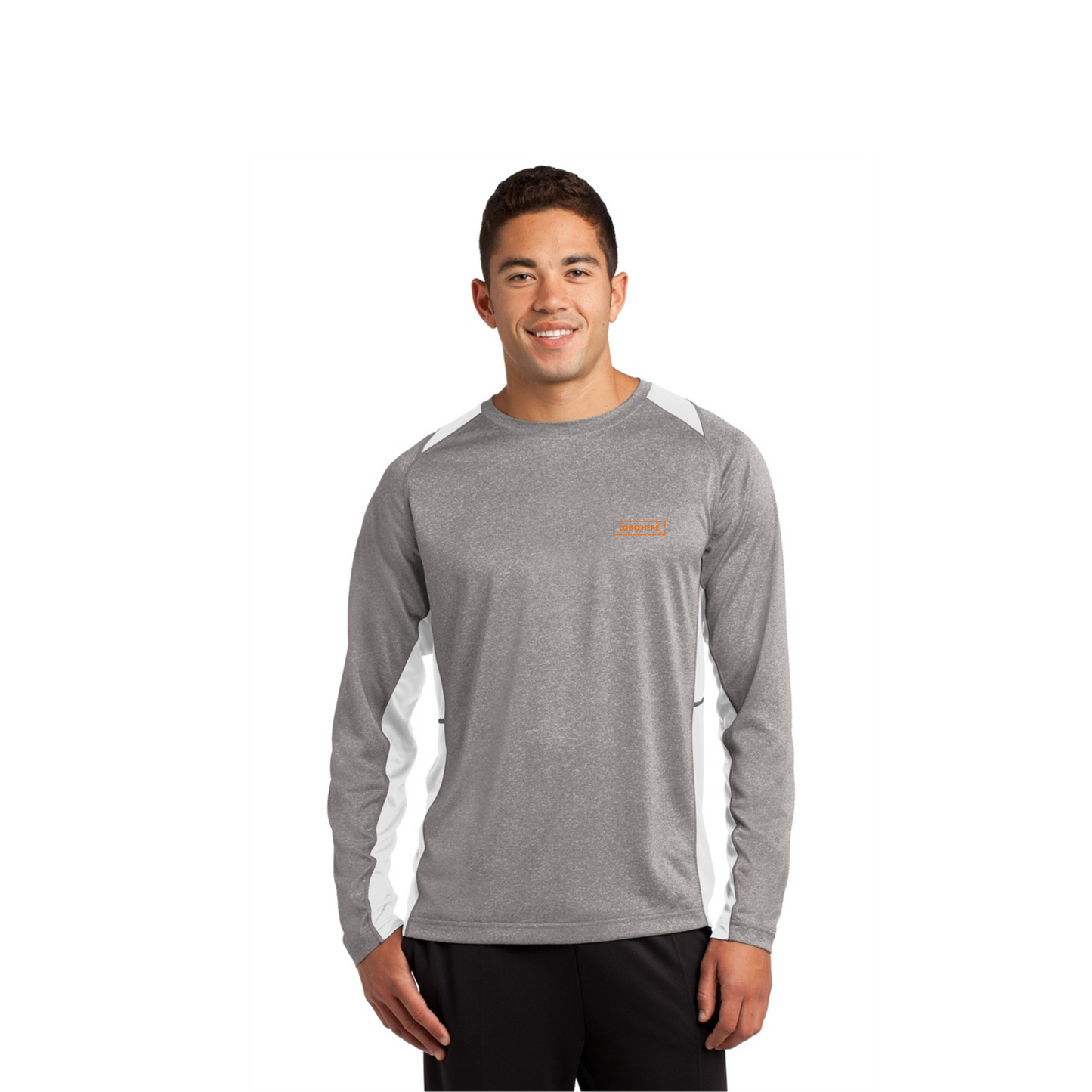 Sport-Tek Long Sleeve Heather Colorblock Contender Tee