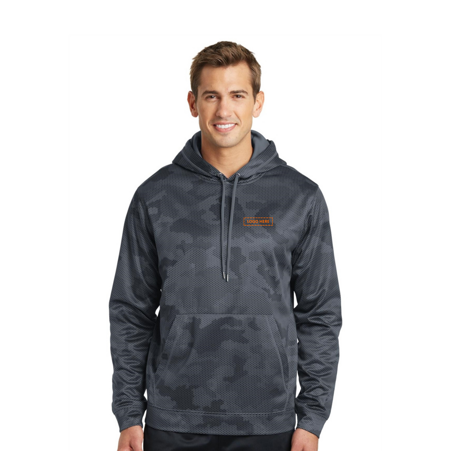 Sport-Tek Sport-Wick CamoHex Fleece Hooded Pullover